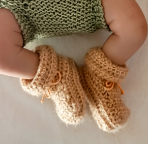 Chaussons bébé (crochet), vue 2