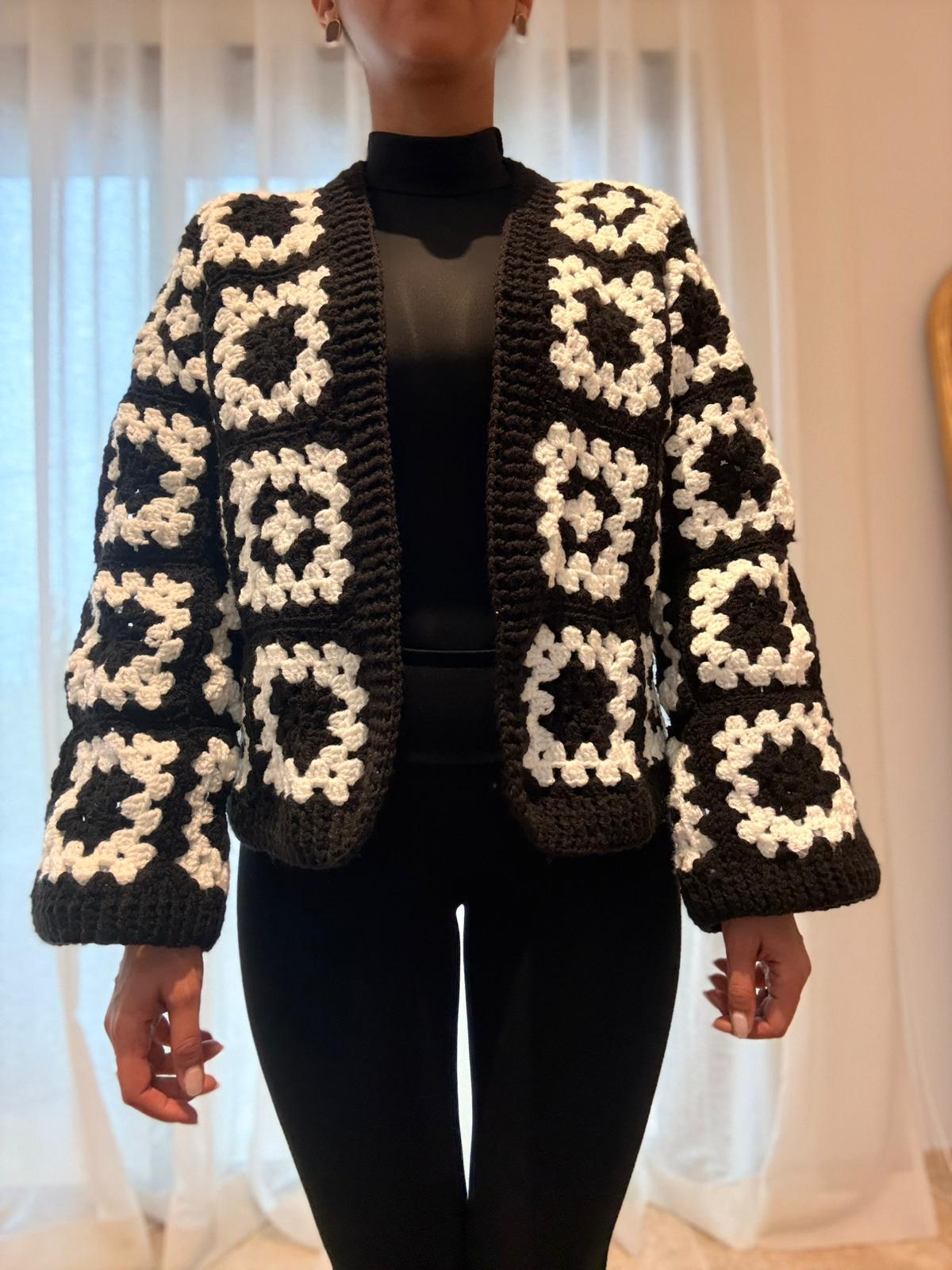 Pdf Patron Crochet Gilet Cardigan Granny Square - Tailles XS à 2XL - Tutoriel PD, vue 5