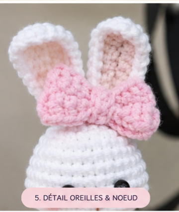 Lapinette Rose – Patron Amigurumi Porte-Clés, vue 5