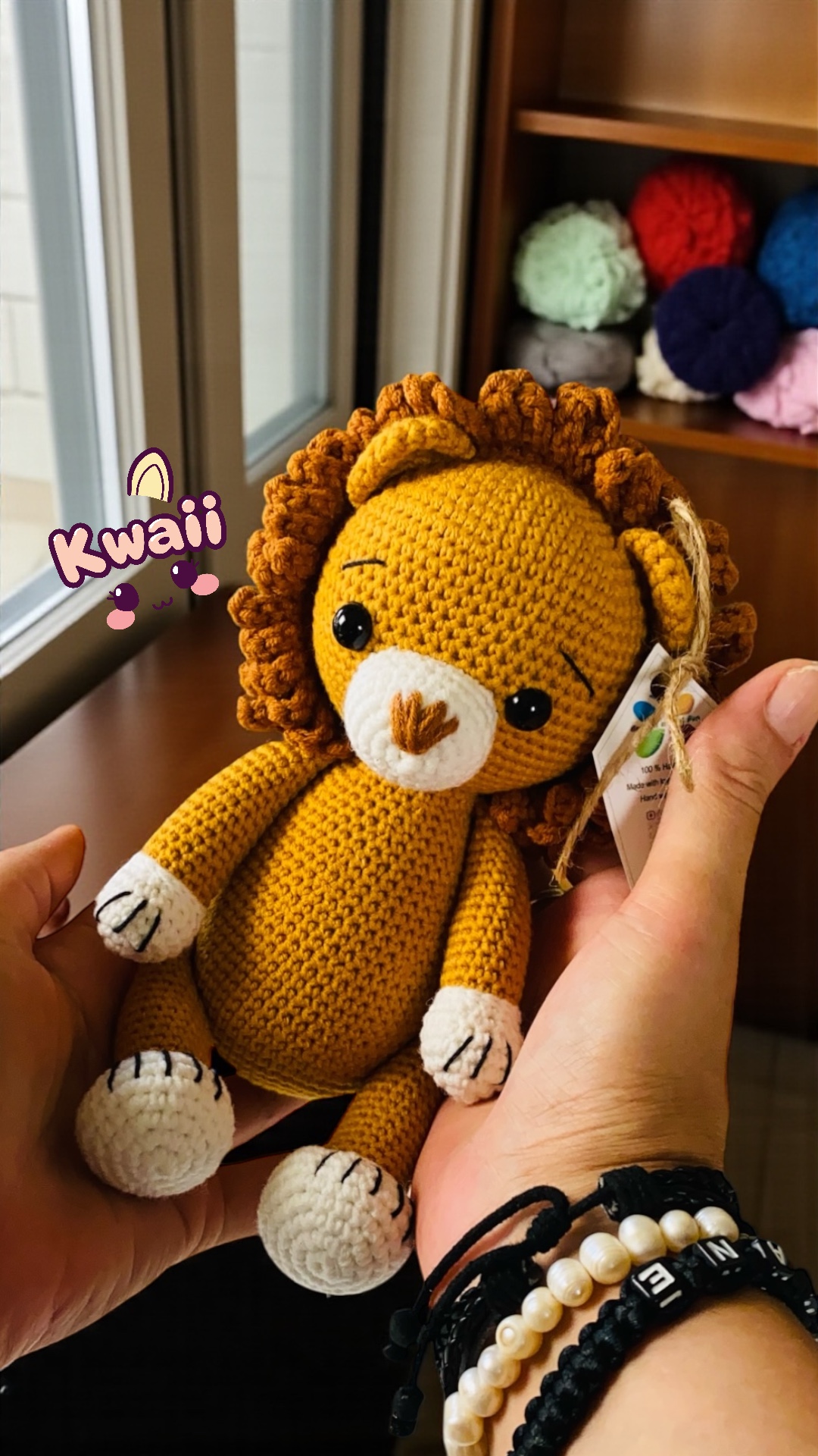 AZED, lionceau au crochet (amigurumis), vue 1